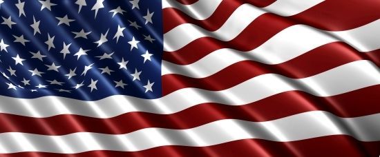 Waving American flag